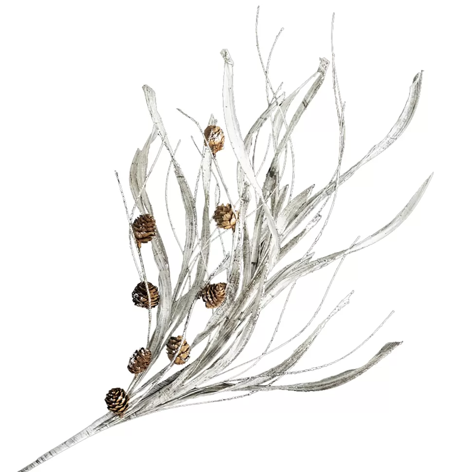 Christmas Forever SPRAY TWIG/ GRASS 34″ FARMHOUSE W/CONE