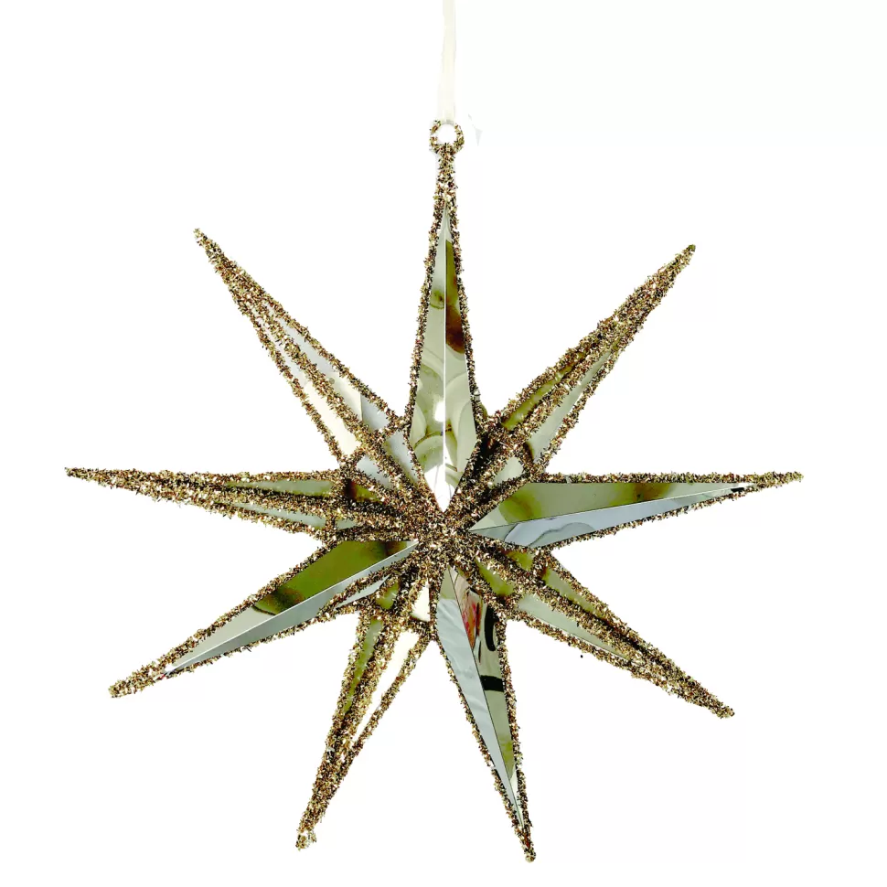 Christmas Forever STAR 4D MIRROR | WIRE 17.5″x17.5″ GLITTER | SHINY
