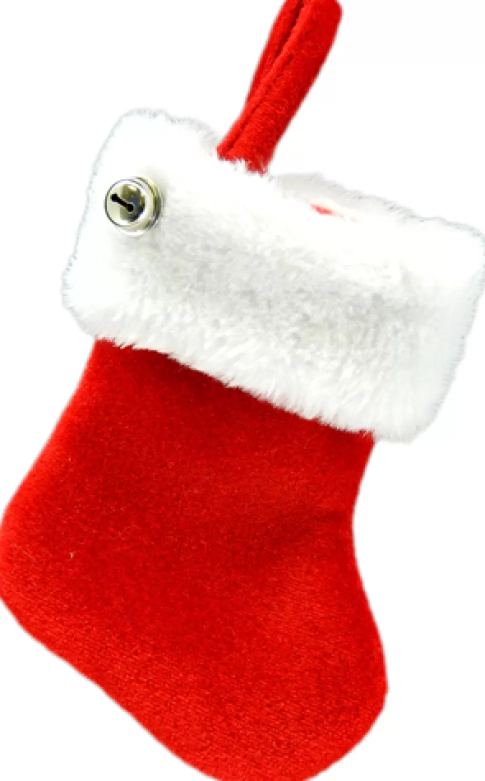 Christmas Forever STOCKING MINI 6″ RED W/ BELL
