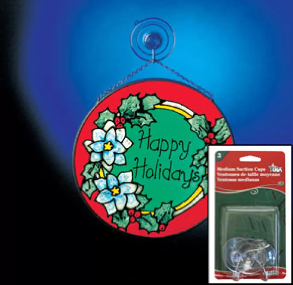 Christmas Forever SUCTION CUP HOOKS 1-3/4″ 3PC ( MED)