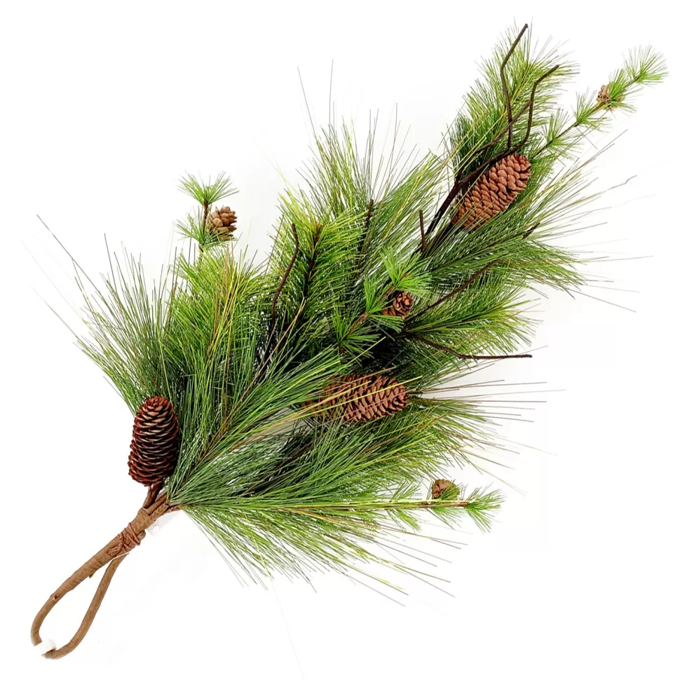 Christmas Forever TEARTROP PINE 28″ MIXED NEEDLE PINE W/ PINE CONES