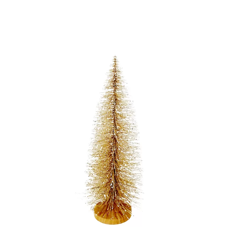 Christmas Forever TREE BOTTLE BRUSH CHAMP. GLITTER 19″ W/ SNOW TIP