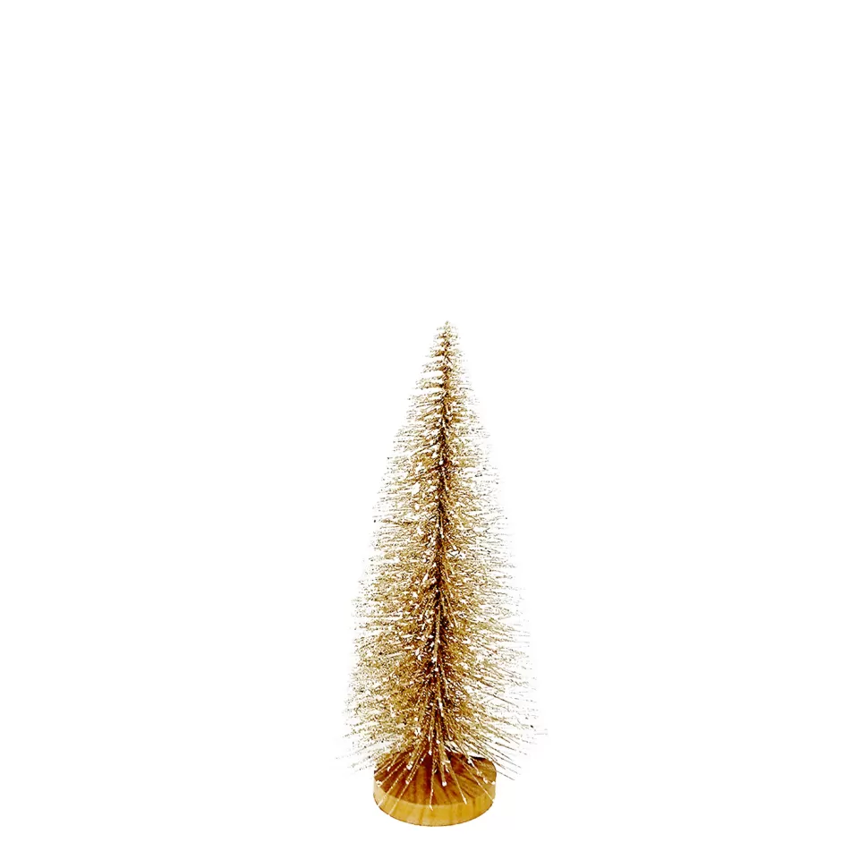 Christmas Forever TREE BOTTLE BRUSH CHAMP GLTR. 16″ W/ SNOW TIP
