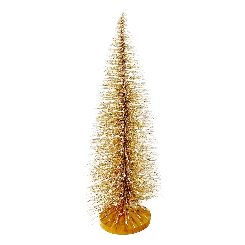 Christmas Forever TREE BOTTLE BRUSH CHAMP. GLTR. 24″ W/ SNOW TIP