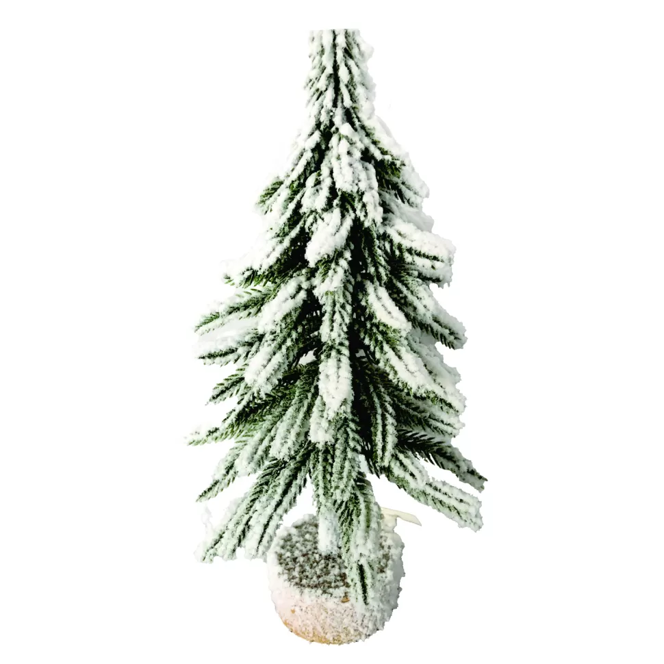 Christmas Forever TREE FLOCKED ALPINE 11″ W/ WOODEN BASE