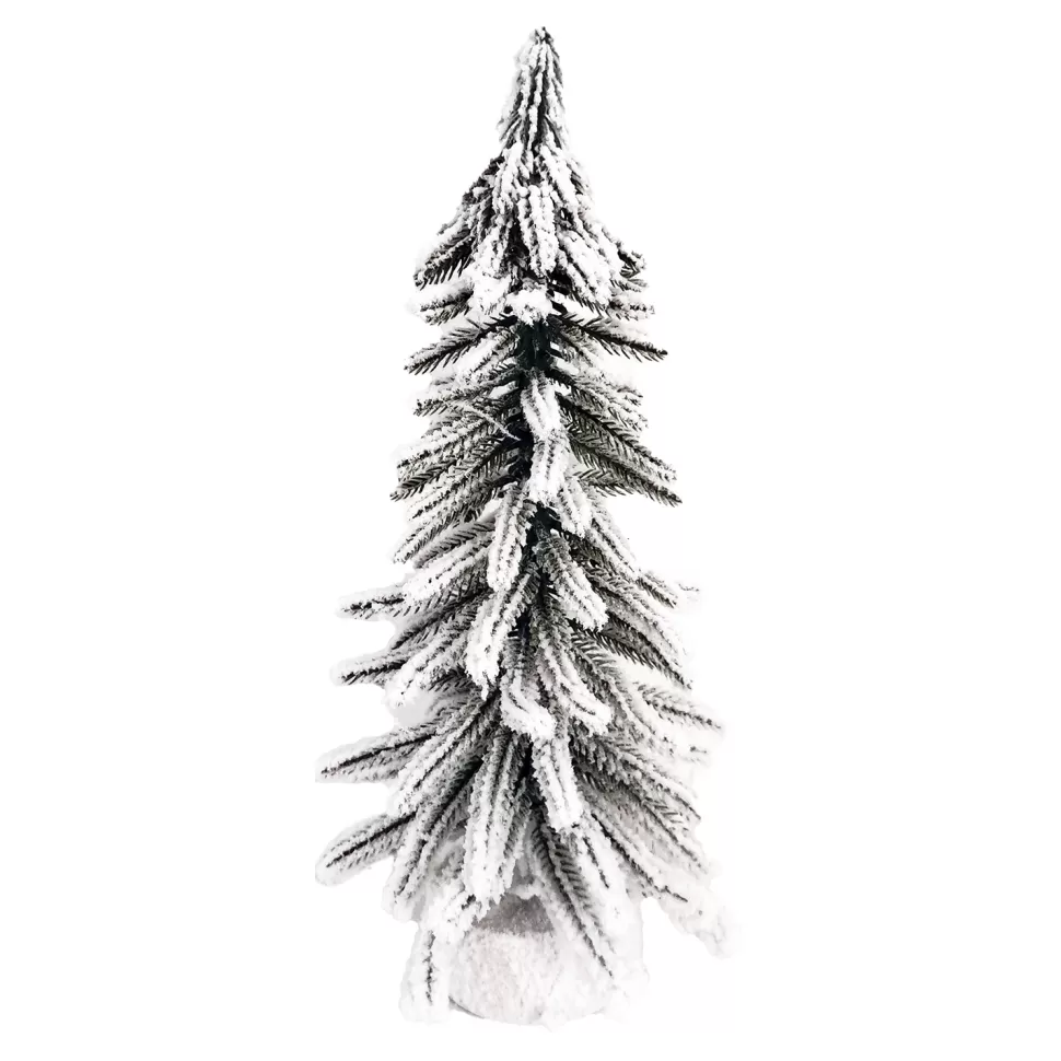 Christmas Forever TREE FLOCKED ALPINE 16″ W/ WOOD BASE