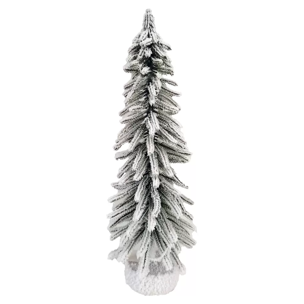 Christmas Forever TREE FLOCKED ALPINE 22″ W/ WOOD BASE