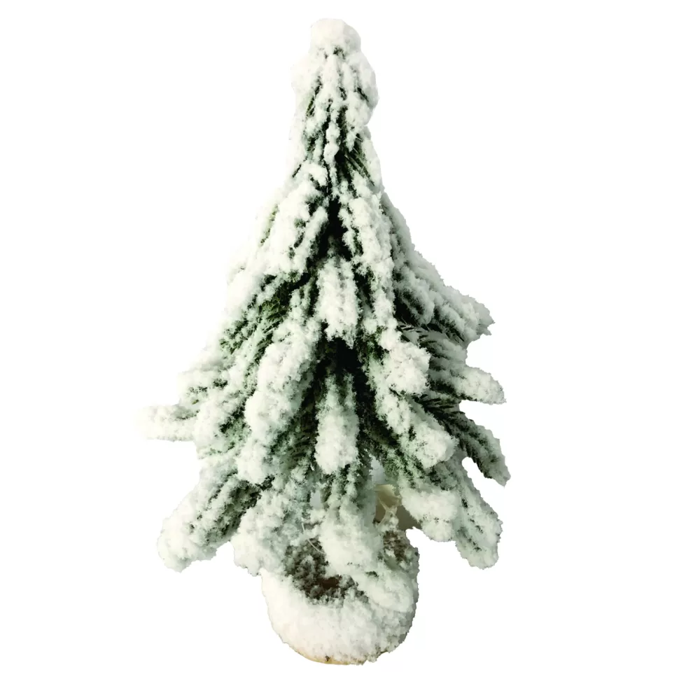 Christmas Forever TREE FLOCKED ALPINE 8″ W/ WOODEN BASE