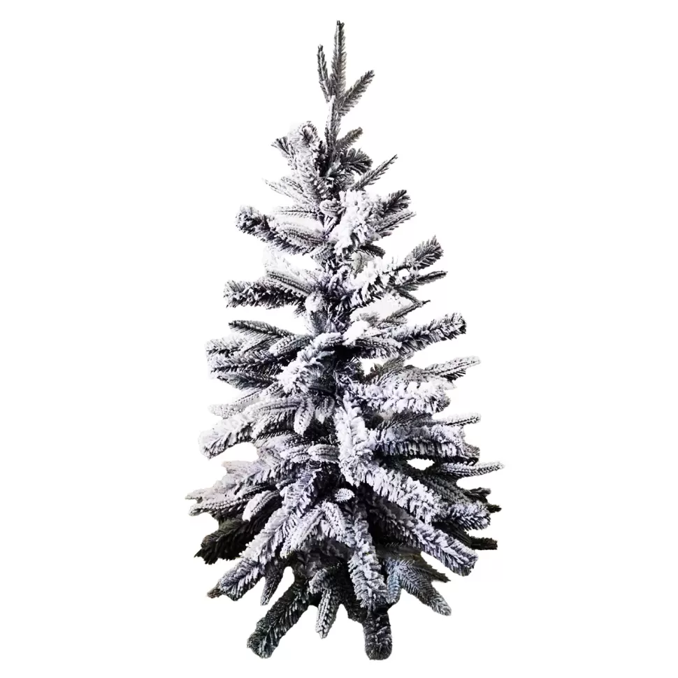 Christmas Forever TREE FLOCKED PINE 36″ PE & NOBLE MIXED PINE WITH WOODEN BASE