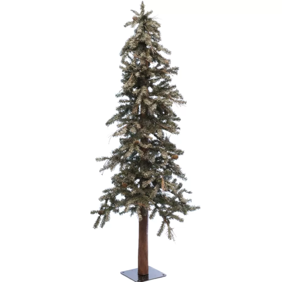 Christmas Forever TREE FROSTED ALPINE 5′ 475T W/PINE CONES