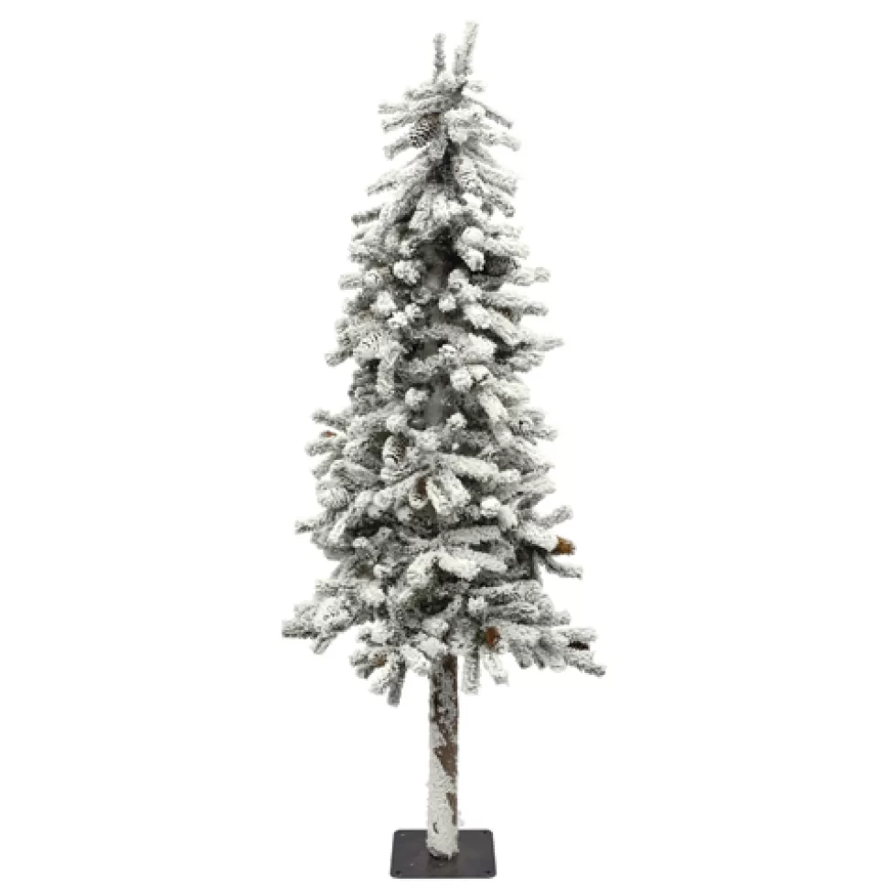 Christmas Forever TREE MANNING ALPINE 5’x475T HEAVY FLOCKING W/ PINE CONES