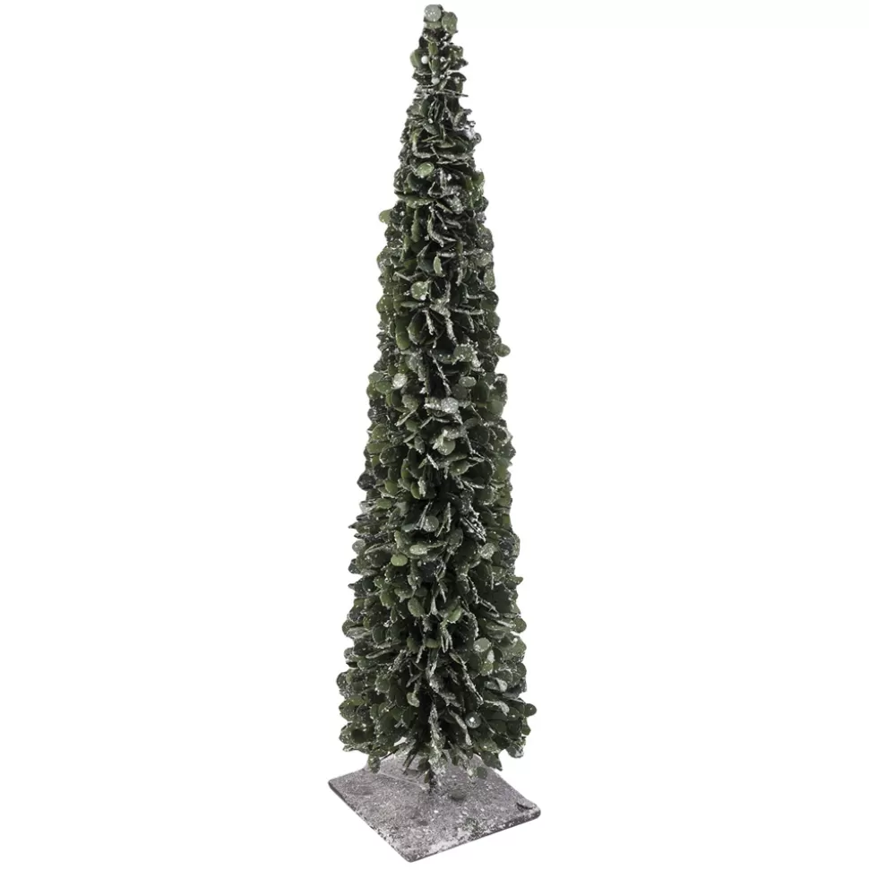 Christmas Forever TREE MINI LEAVES FROSTED 16″ W/ METAL BASE