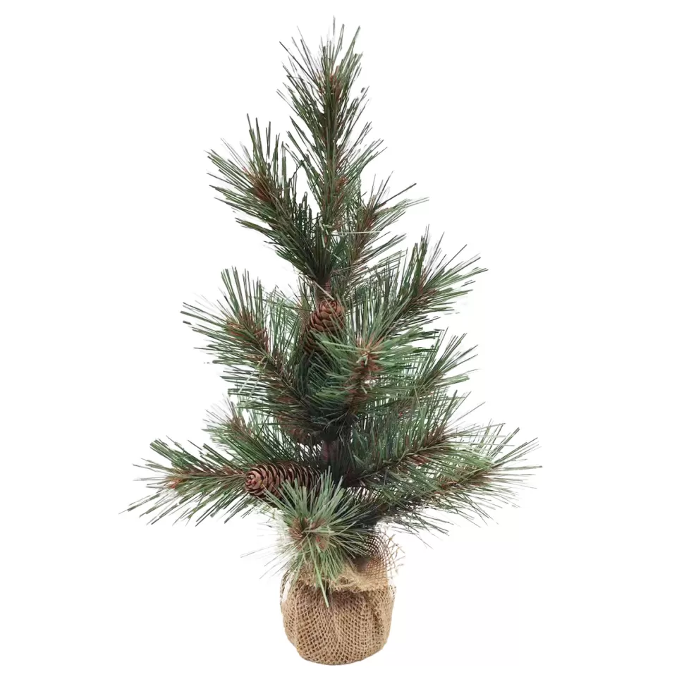 Christmas Forever TREE NAT./ BERRY HARD NEEDLE PINE 16″ FROSTED W/ RED BERRIES