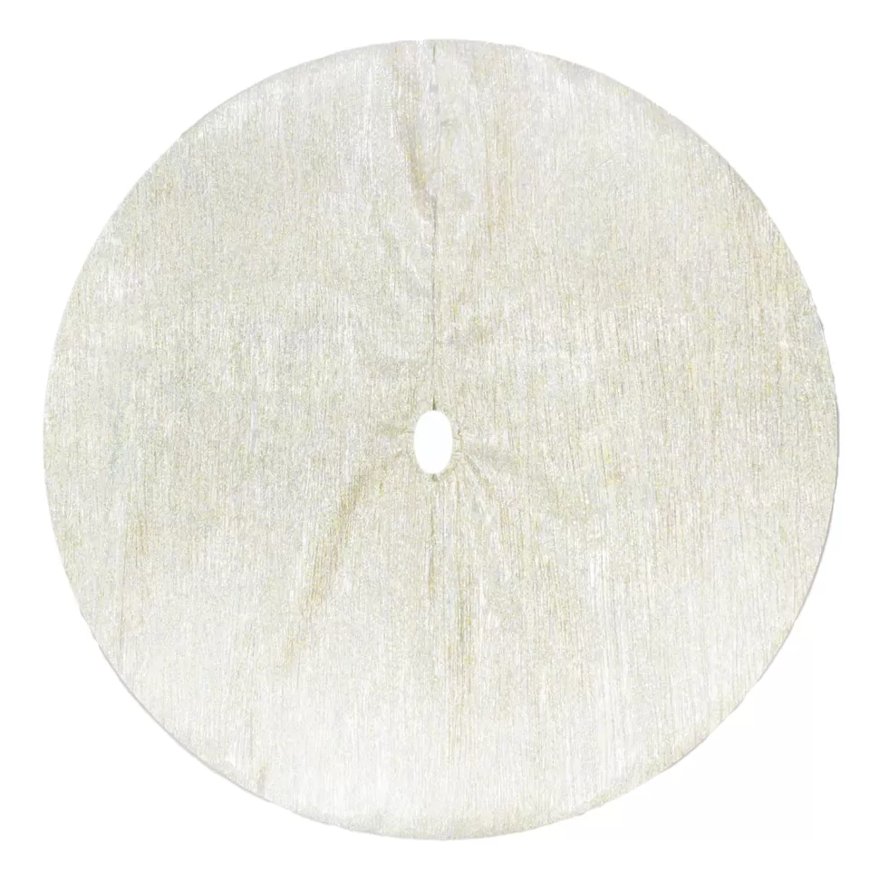 Christmas Forever TREE SKIRT 20″ MINI GOLD IRIDESCENT CRINKLE METALLIC