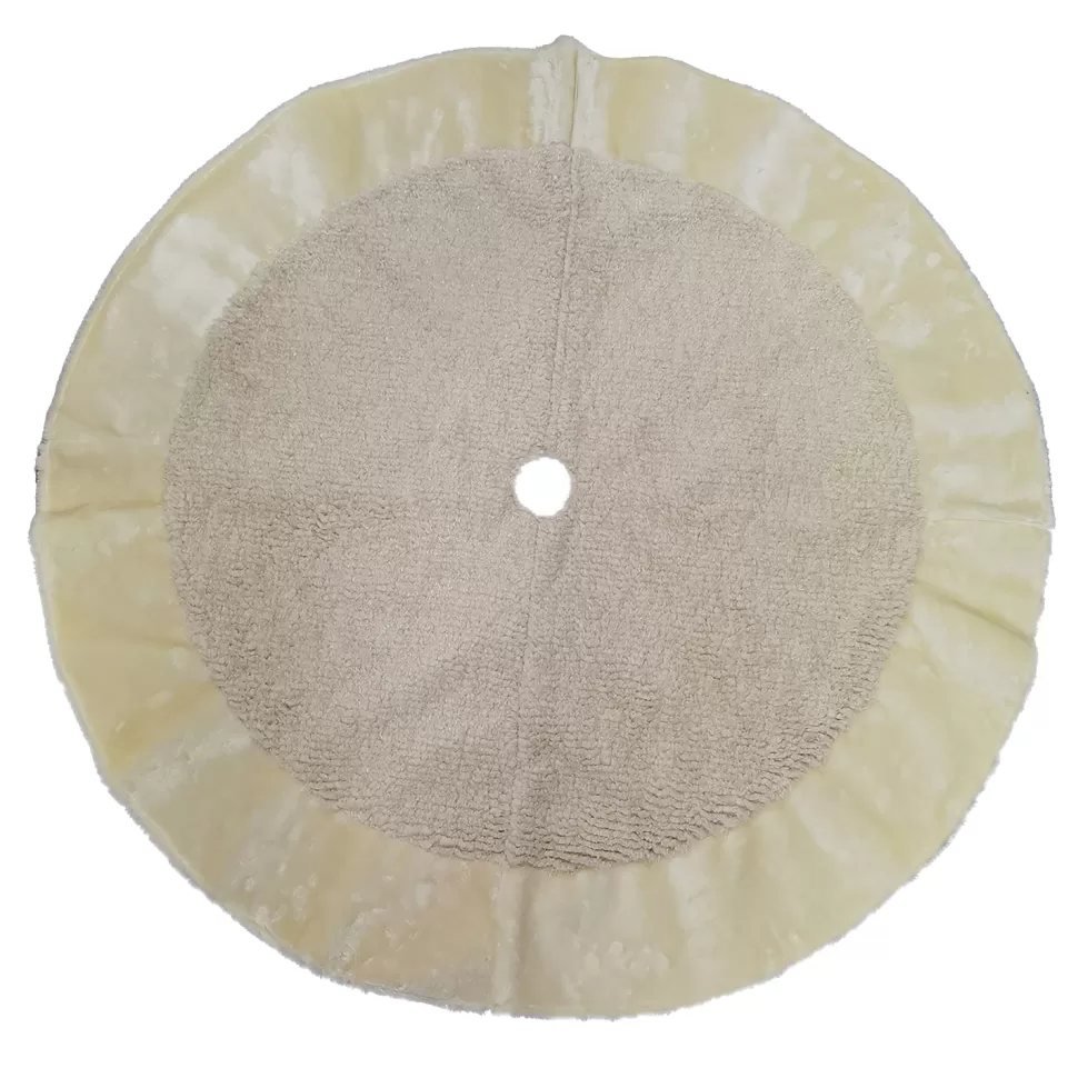 Christmas Forever TREE SKIRT 48″ BROWN/IVORY