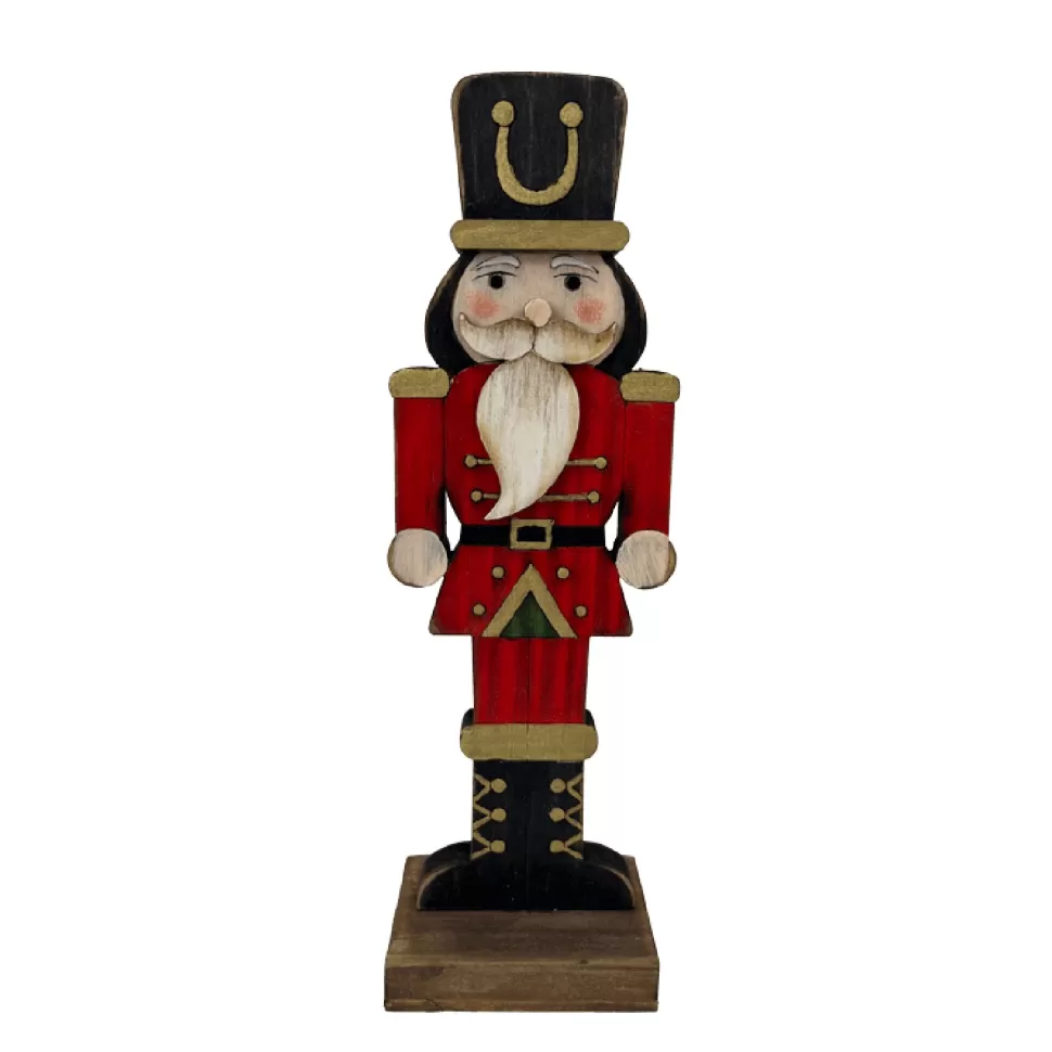 Christmas Forever WOODEN NUTCRACKER STANDING 7″ RED COAT