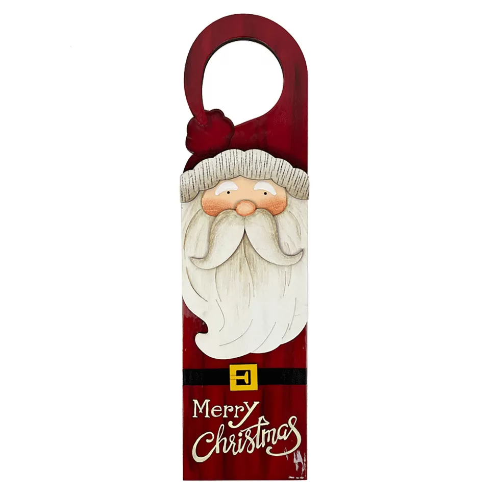 Christmas Forever WOODEN WALL/DOOR DECOR SANTA 16″ W/”MERRY CHRISTMAS”