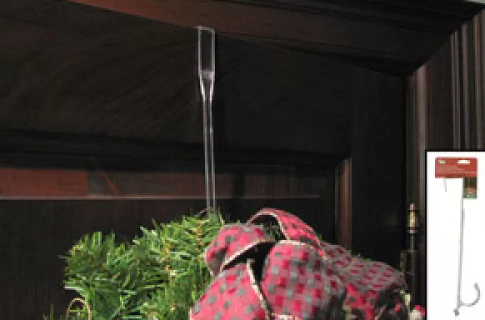 Christmas Forever WREATH HANGER 14″- CLEAR PVC