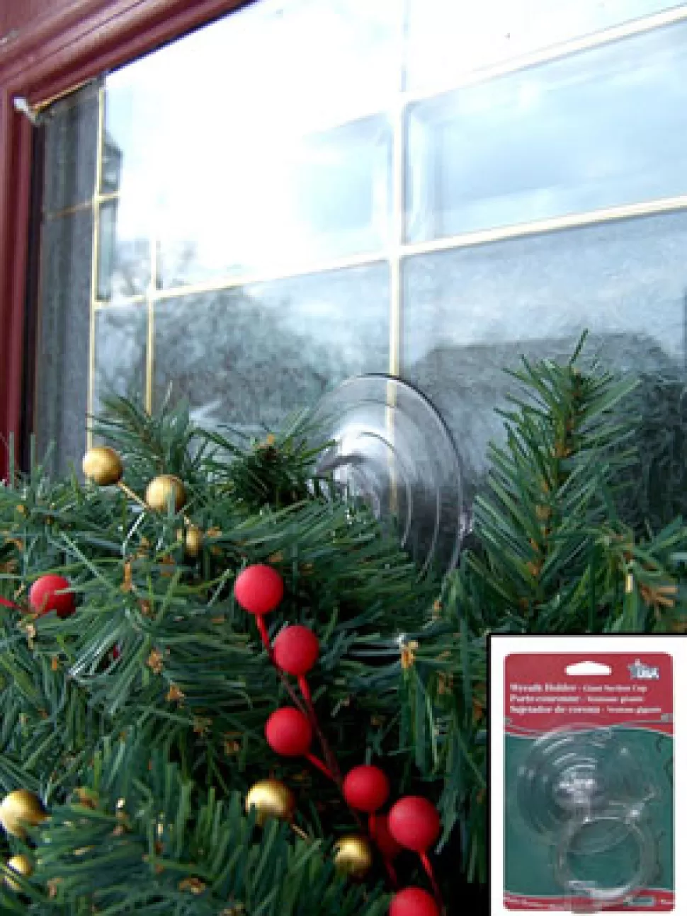 Christmas Forever WREATH HOLDER SUCTION CUP 1/PK ( GIANT )